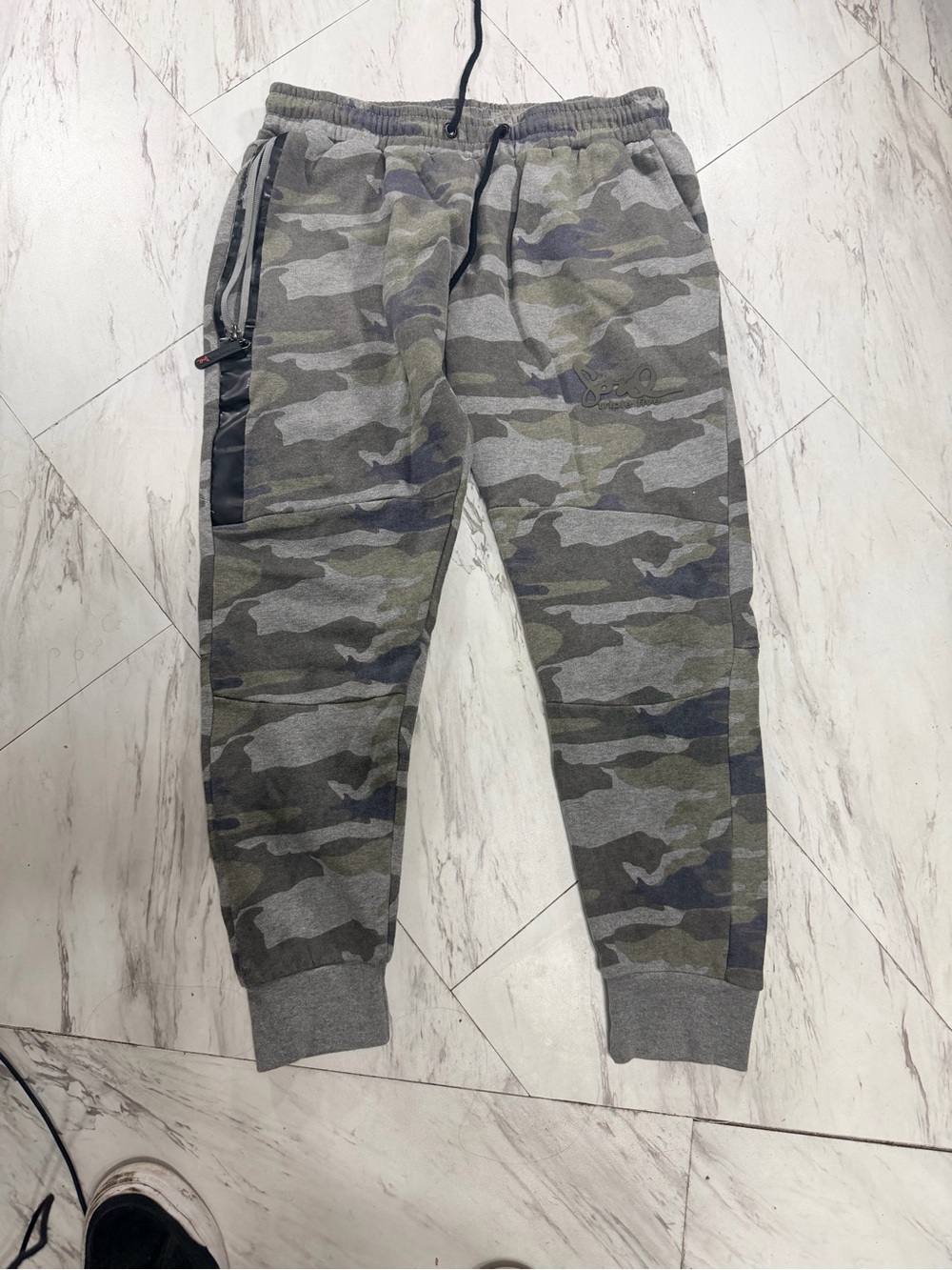 Triple Five Soul Kids Camo Jogger Sweatpants - Gray & Green